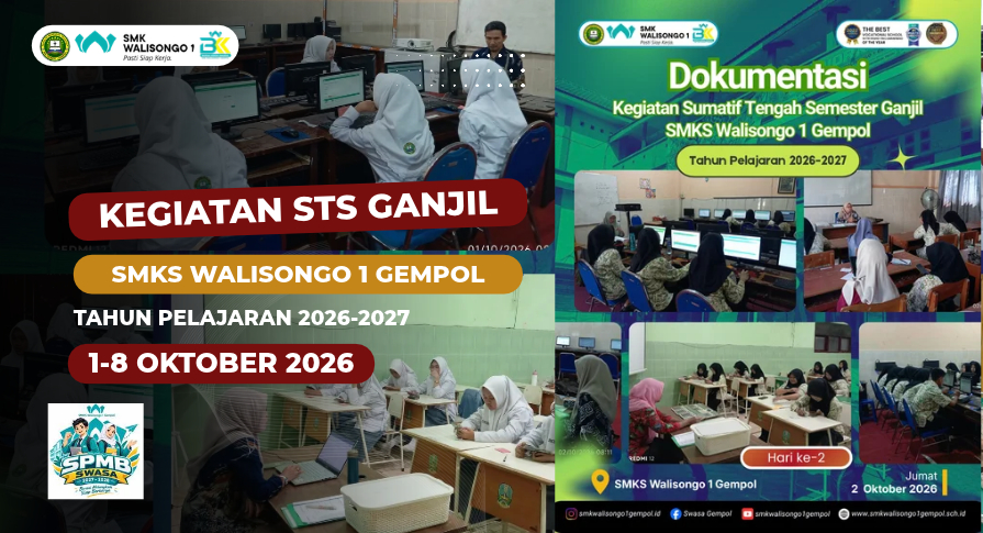 Kegiatan Sumatif Tengah Semester (STS) Ganjil SMKS Walisongo 1 Gempol Tahun Pelajaran 2026/2027